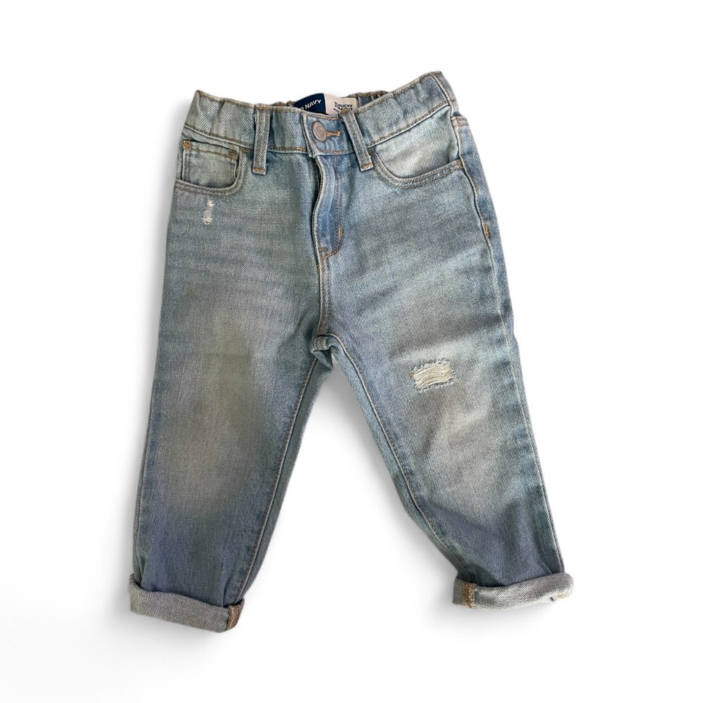 Old Navy Light Blue Slouchy Straight Jeans